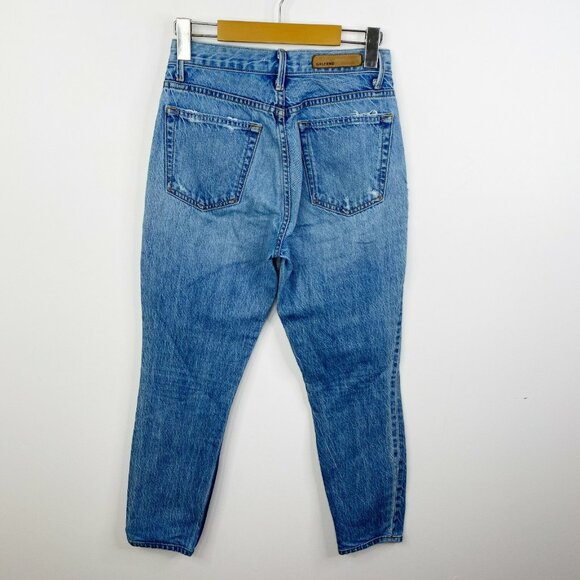 GRLFRND Jeans Denim Blue Karolina Domenico High Rise Tapered Button Fly Size 25 - Picture 5 of 7